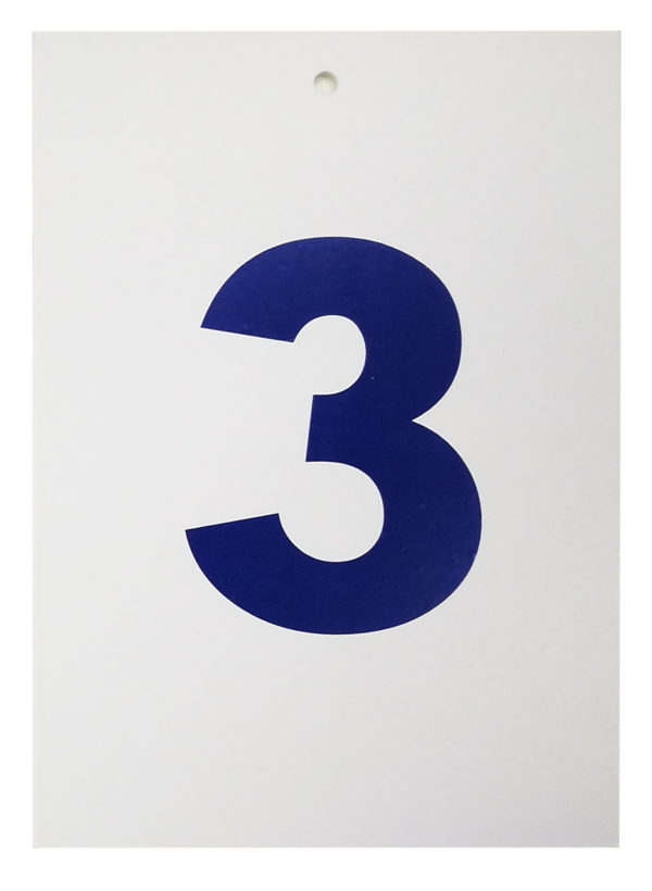שלט למספר עמדה - 3